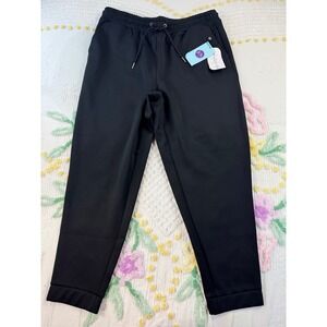 Joy Mangano Clean Boss Black Jogger Pants Antimicrobial Stretch Size L 82967